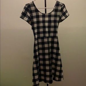 Cute black and white plaid dress